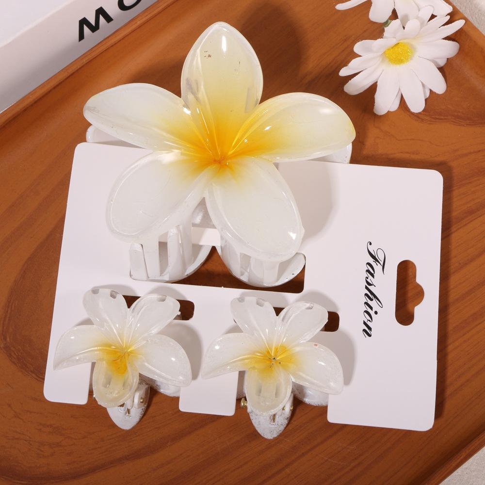One Large and Two Small, Gradient Color Flower Hair Clip, Summer Fashion Casual Style Hair Accessory Perfect for Outings