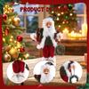 Santa Claus Figurine Christmas Doll Toy Adornment Traditional Standing Figure Xmas Decor for