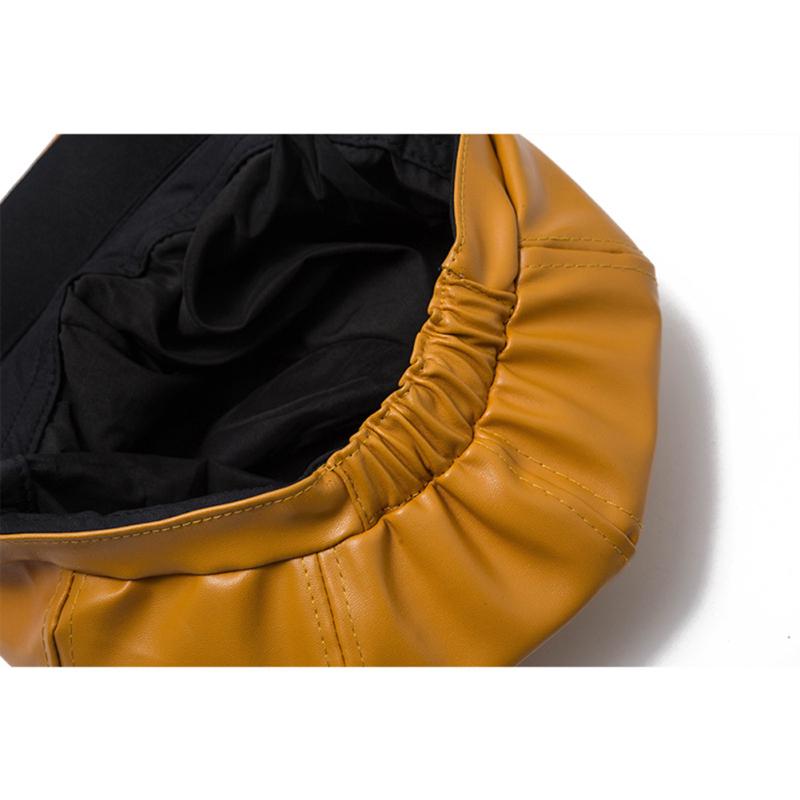 Women Fashion All Match British Style Octagonal PU Beret