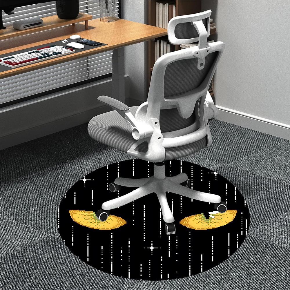 

1pc Cat Eyes Chair Carpet for Office, Soft Flannel Throw Mat, Perfect for Office, Holiday Party Decoration Choice yy260209059 80cm by 80cm