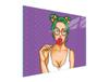 GLAS-SCHNEIDEBRETT 52x40 FRAU