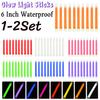 1-2Set Glow Sticks Waterproof 6 Inch Concert Party Outdoor Emergency Light Stick with Hook Non-toxic Hiking Camping Equipment