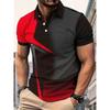 Summer New Casual Men's 3D High-quality Short Sleeved Button Polo Shirt