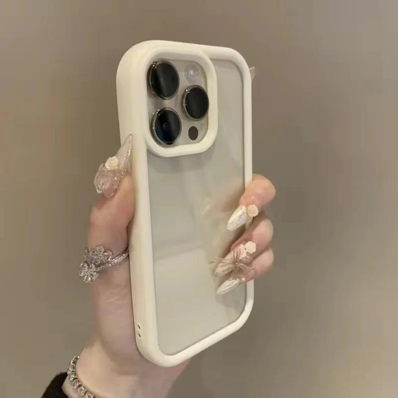 Capa de celular transparente de luxo Candy para iPhone 11 12 13 14 15 16 Pro Max à prova de choque Capa protetora transparente