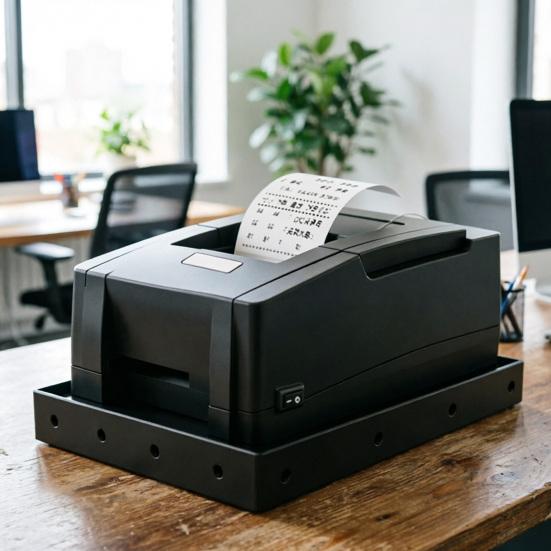 Printer Tray Thermal Printer Stand Space-Saving Stainless Steel Shelf Cable Management Durable Waterproof Rack for POS KDS Printers