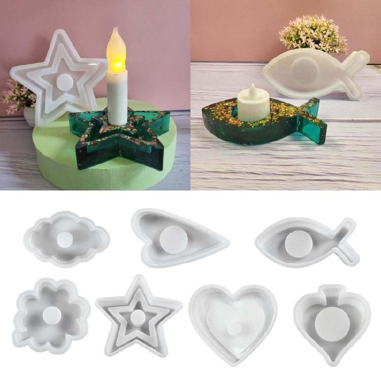 Candle Base Gypsum Mould Personalized Candle Holder Mold Irregular Shape Ornament Making Mould Practical Jewelry Tool