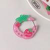 Kawaii Ins Style Acrylic Keychain Holder Cartoon Fruit Cupcake Star Shaped Bag Pendant Hook Cute Korean Style Key Hanging Decor