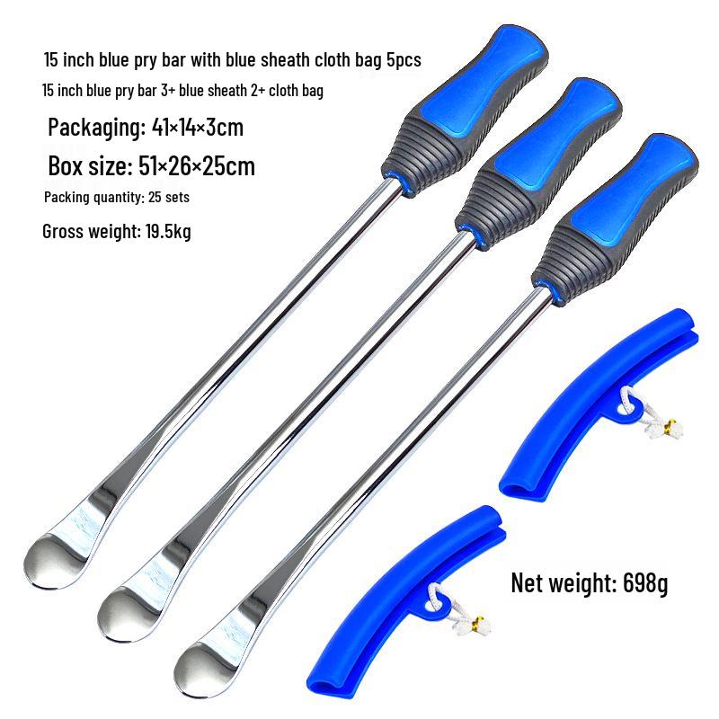 Motorcycle Tire Repair Pry Bar Set with Rim Protectors