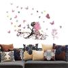 The New Butterfly Beautiful Faery Bedroom Waterproof Sitting Room Background Wall Stickers Can Be Removed