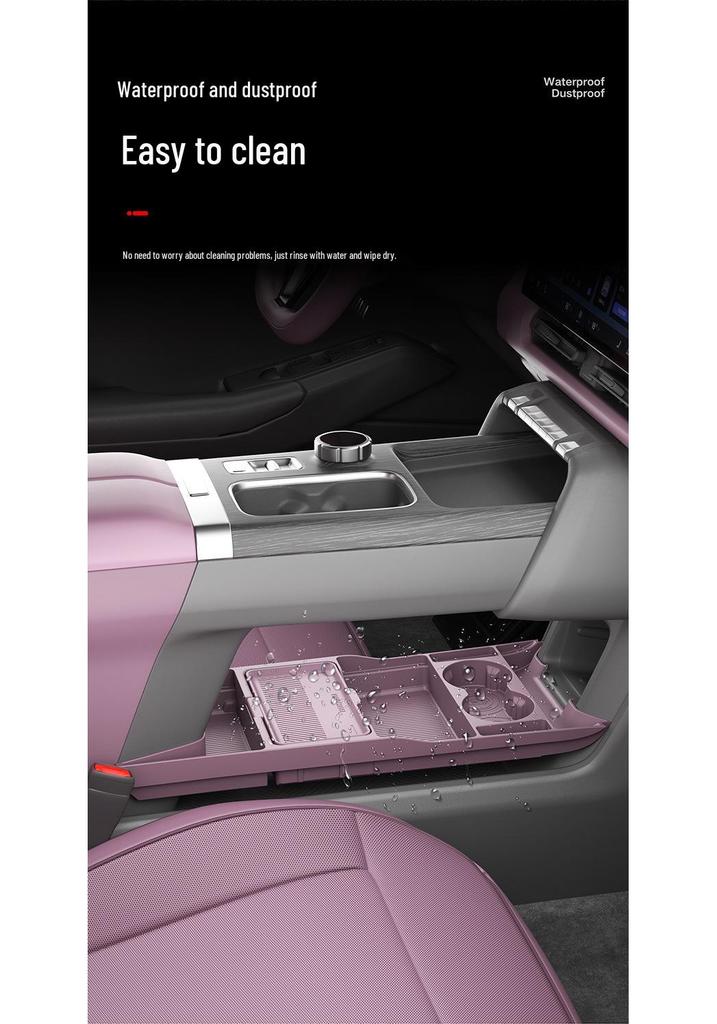 Compatible with 26 ICAR/V27 Models: Multi-functional Center Console Lower Storage and Glasses Box for Car Modification Accessories.