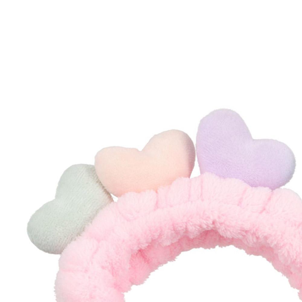 Non-Slip Love Women Hair Accessories Cartoon Plush Headband Wash Face Hair Band Elastic Hair Turban