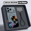 Creative Coconut Sunset Pattern Hand Strap Case For iPhone 17 Pro Max iPhone 16 15 14 13 Pro Max Magnetic For Magsafe Hybrid TPU+PC Matte Cover