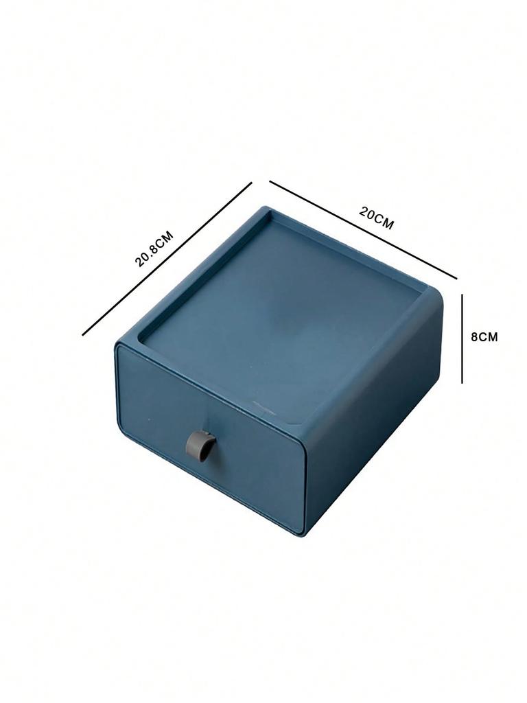 Desktop Drawer Storage Box Stackable Desk Storage Box with Handle Large Capacity Desktop Sundries Organizer Home Storage