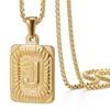 Initial Letter Pendant Necklace Stainless Steel Golden Cuban Chain A-Z Alphabet Name Jewelry For Men Women Gift