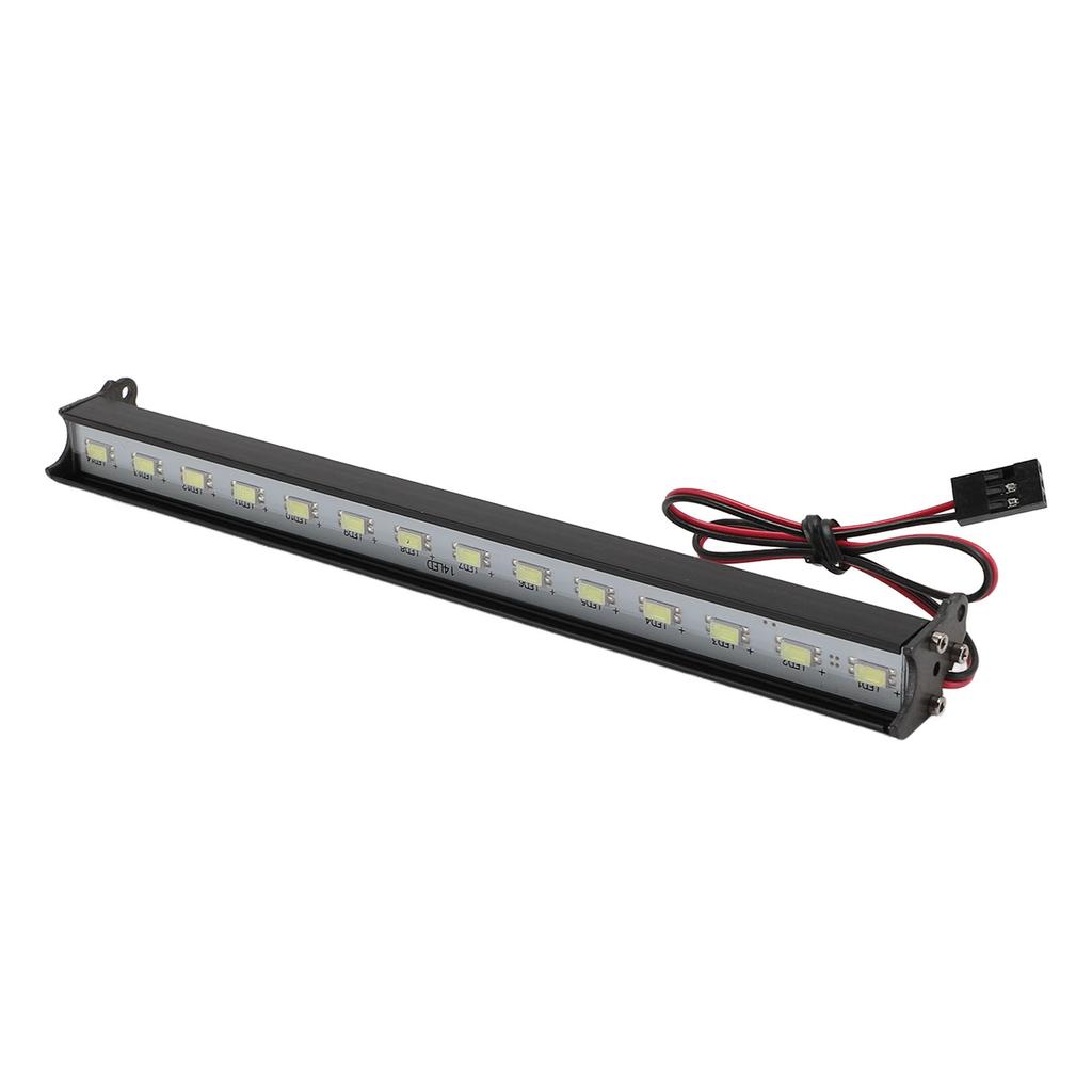 7.1in RC Car LED Light Bar Roof Lamp 14LED Beads Bright White Light RC LED Roof Lamp with Light Controller Cable for 1