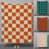 Vintage Geometric Checkerboard Retro Pattern Art Throw Soft Flannel Throw Blanket for Couch Bed Sofa Warm Cozy All Season