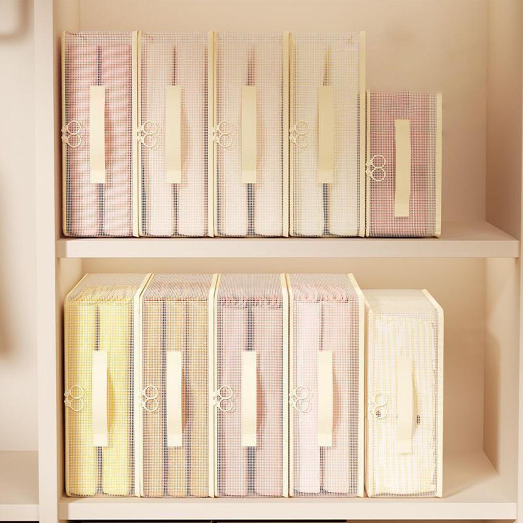 Sheet Storage Foldable Space-Saving Bag With Zipper Bed Sheet Storage For Closet Dorm Bedroom Home Duvet Covers Blanket Sweater