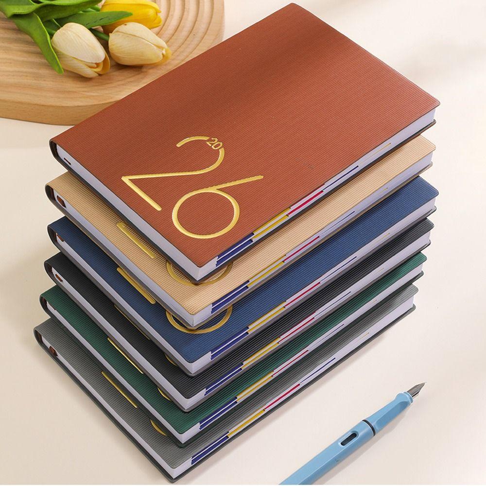 12 Months 2026 Schedule Planner Notepad English To-do List Notebook Diary Writing Pads  Student