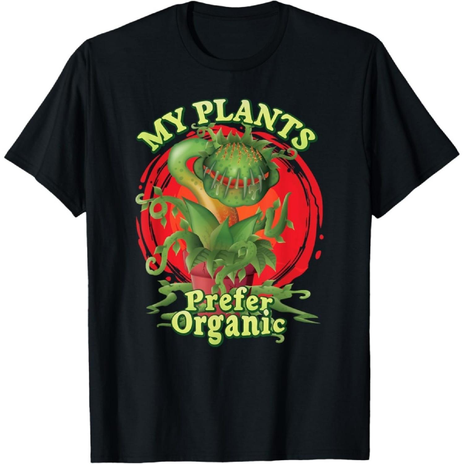 My Plants Prefer Organic - Venus Fly Trap Carnivorous Plant T-Shirt S