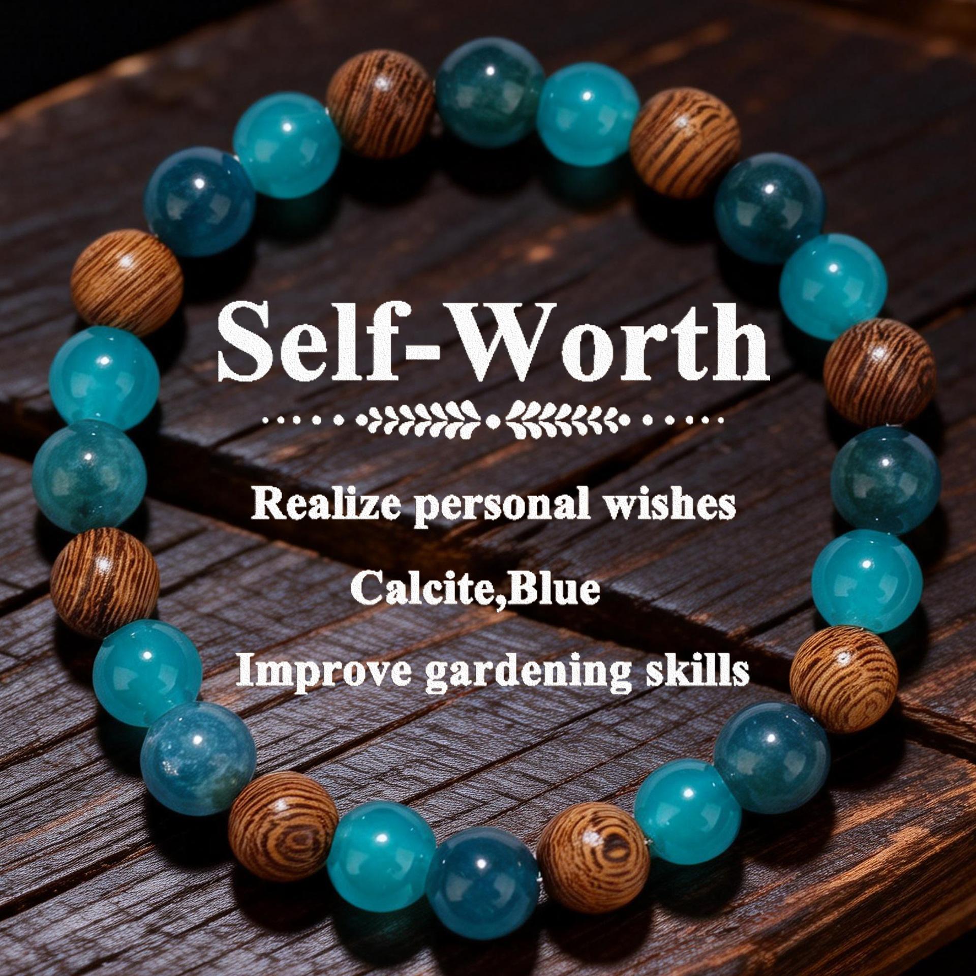 

Fashion Natural Stone Bracelet For Women 8MM Wood Grain Beads Elastic Chain Bangle Men Party Jewelry Gift