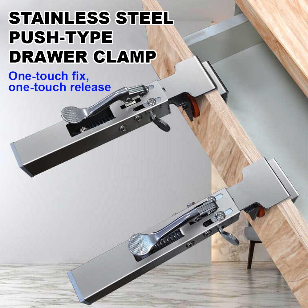 Adjustable Drawer Fixing Clamp Universal Drawer Fixing Clip Stainless Steel Drawer Front Installation Clamps Woodworking Clamp