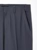 IKALOOK Office Point Slacks Elastic Waist Spandex Pants Cpt131