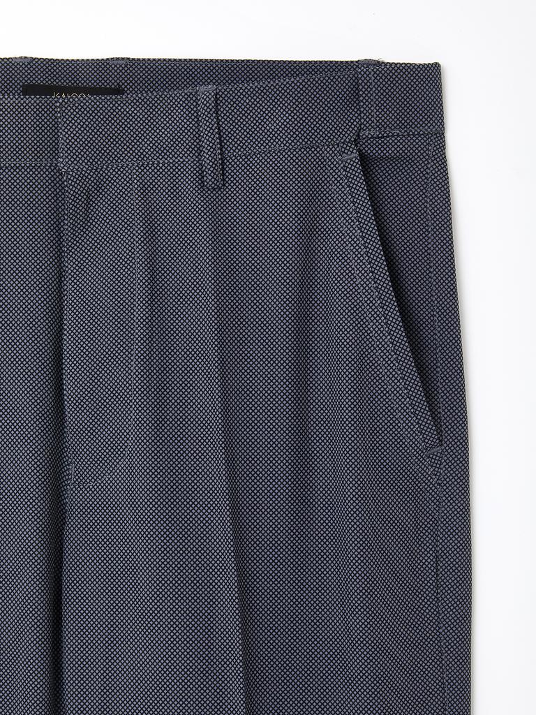 IKALOOK Office Point Slacks Elastic Waist Spandex Pants Cpt131