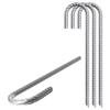 3Pcs L/Ushape Trampolines Rebars Stakes Galvanised Steel Ground Anchors Camping Tent Peg Landscape Garden Ground Stakes
