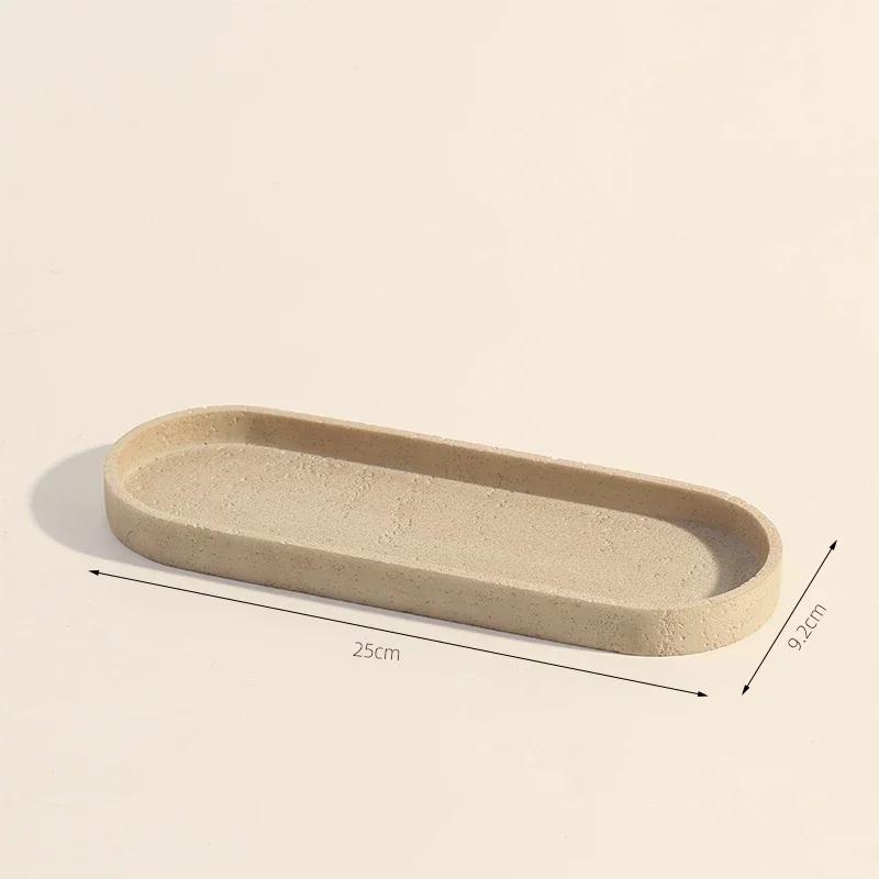 Natürlicher Marmor Kalkstein Zahnbürstenhalter Gelbes Loch Design Seifenspender Badezimmer Tablett Heimdeko Zubehör