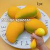 1 pezzo Giocattolo Spremibile Mango Realistico, Giocattolo Creativo Cibo Sollievo dallo Stress, Giocattolo Spremibile Decompressione, Scherzo Regalo per Feste, Articolo Popolare,“Stres