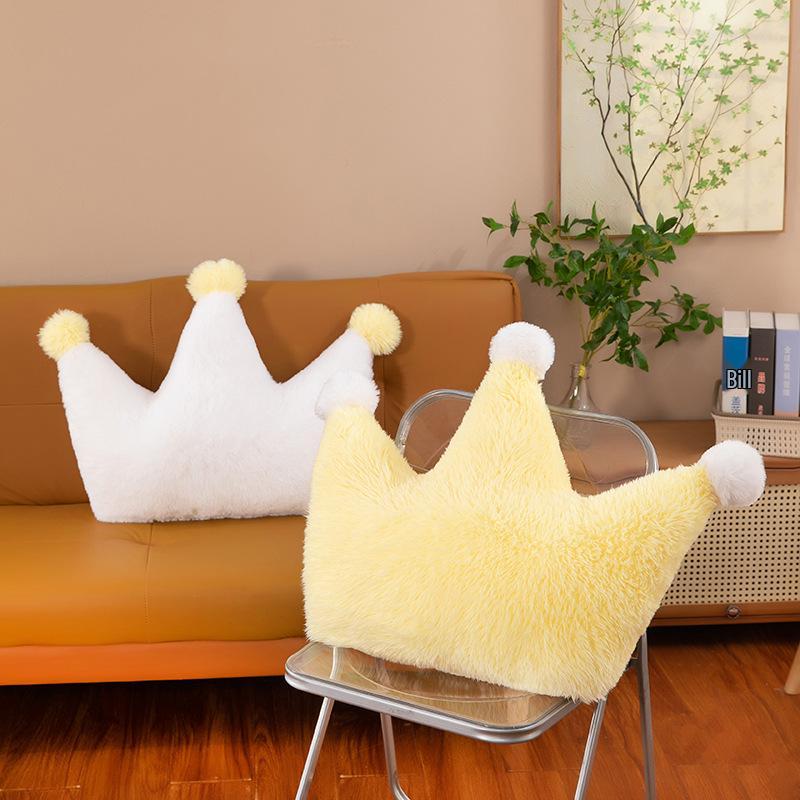 Nordic Crown Pillow and Sofa Cushions - Cute Heart-Shaped Backrest for Bed and Bay Window