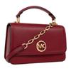 Michael Kors Gold Accented Lock Closure Design Leather Shoulder Crossbody Handbag Women handbag Deep-Red 32T4GD8C5L-DEEPRED
