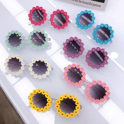 Flowers Children Girl Cute Sunglasses Travel Seaside Sunshade Glasses Children Fashion Glasses Tide