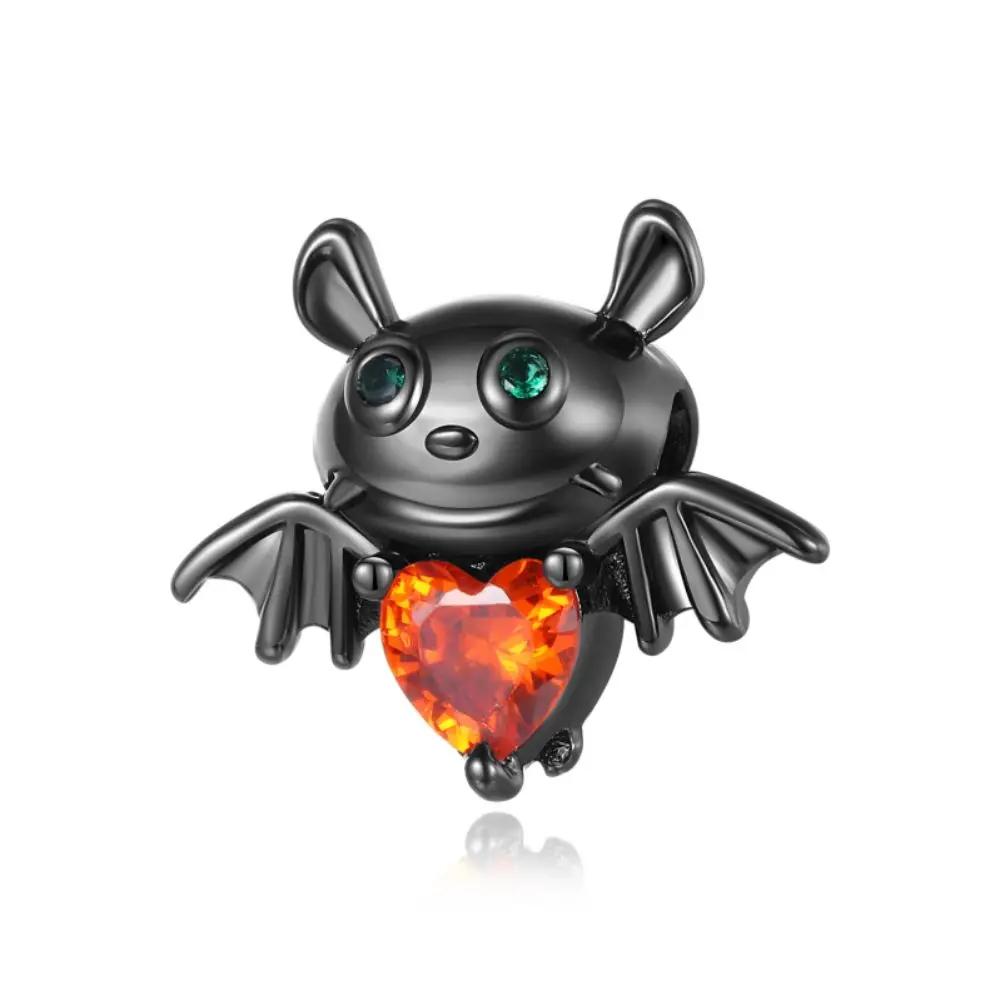 Halloween Charms Gothic Witch,Pumpkin Cute Bat Skull Beads Charm Fits Brand Bracelet Necklace Fine Halloween Jewelry Gifts