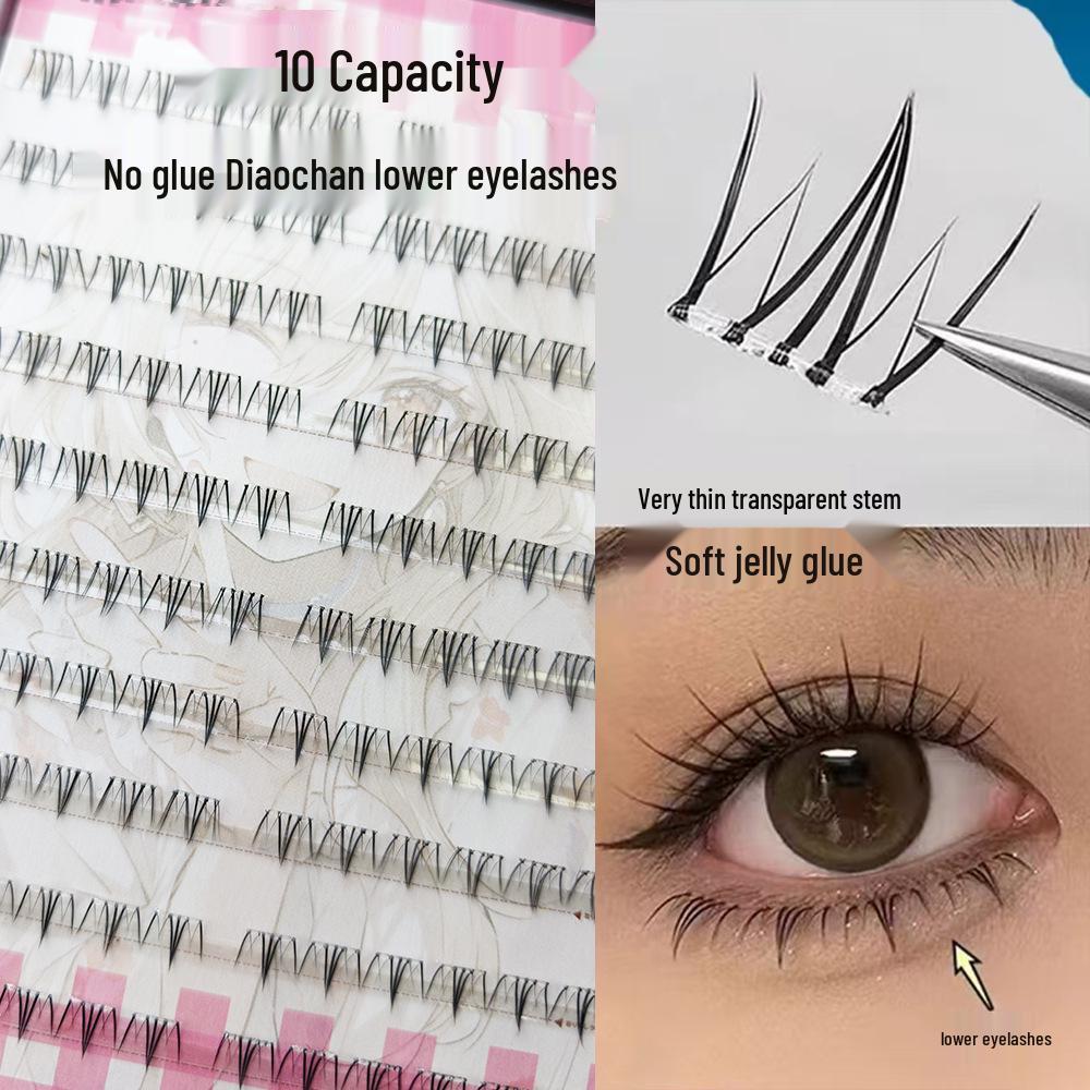 North Star High-Capacity Nude Makeup Lazy Segmented Self-Grafting Adhesive-Free Natural-Look Eyelashes