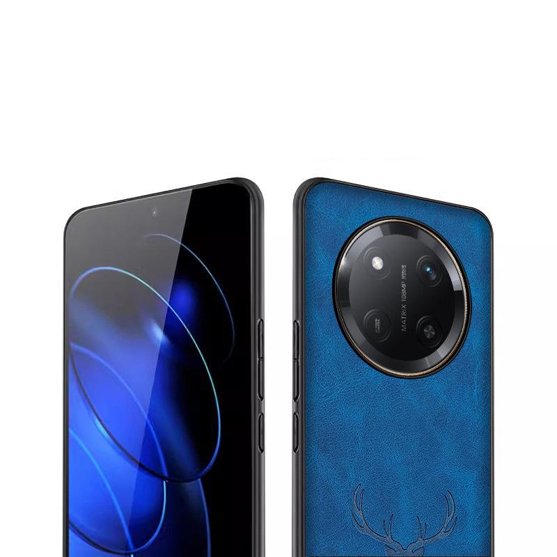 Für Honor X60 Pro Leder Stoßfest Telefon Fall Für Honor X60i X50 GT Cartoon Elch Hirschkopf Schutzhülle Für Honor X50 x60 Pro X50i Plus Fundas