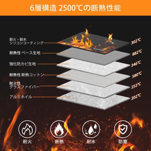 Noiposi Fireproof Bag (Set of 2, 2500℃) Waterproof Fireproof Case with Handle, Fireproof Wallet, Safely Store A4 Documents and Valuables