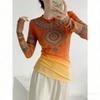 Frühling Bohème Stil Zebra Muster Mode Damen T-Shirt Pullover Damen Langarm Kleidung Outdoor Lässig T-Shirts Oberteil