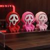 Desktop 3D Printed Skull Decor Halloween Ghost Statue, Cartoon Skeleton Sculpture, Textures Cute Dark Aesthetic Room Accessories Compact Horror