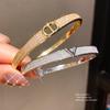 18k Gold Plated Zircon Letter Cuff Bracelet For Women Fashion Accessories