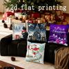 Weihnachtliche Kissenbezüge zur Heimdekoration mit festlichen Szenenmuster Kissenbezug Geeignet für Sofa Schlafzimmer Auto Kissenbezug