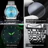 OELVS Men's Watches Top Brand Casual Original Wristwatch Waterproof Stainless Steel Scratch-Resistant Mirror Watch for Man