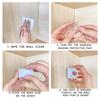 Self Adhesive Curtain Rod Holder 360° Swivel Ring Adjustable No Drilling Curtain Rod Bracket For Kitchen Bathroom Hotel
