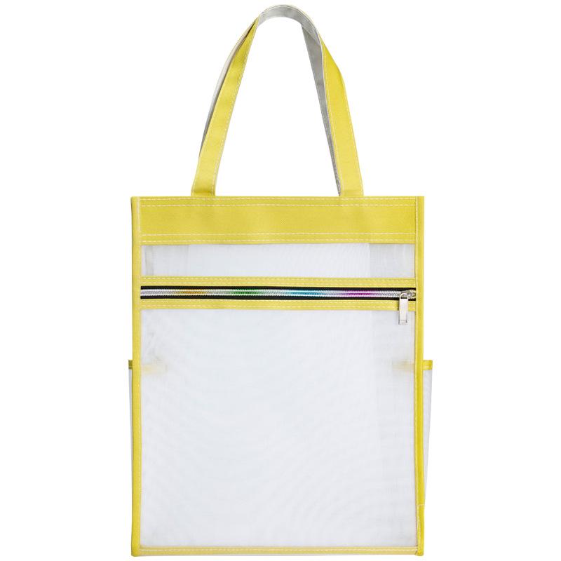 Nylon Mesh Double-Layer Portable File Bag with Customizable Logo