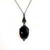 Gothic Vampire Bat Oval Red Gemstone Pendant Necklace for Women Men Halloween Party Witch Collar Chain Jewelry Accessories Gifts