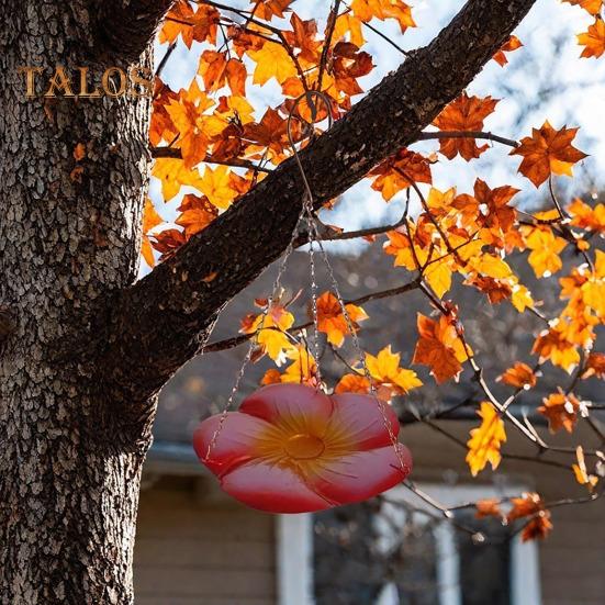 Hanging Birds Bath Outdoor Glass Birds Water Bowl Garden Wildbird Bath Tray Feeder Plate for Outside Lawn Yard Decor