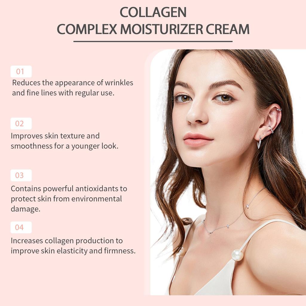 Kollagen Feuchtigkeitscreme Feuchtigkeitsspendend, Verbessert Mattheit, Strafft die Haut, Hellt die Gesichtshaut auf Feuchtigkeitscreme