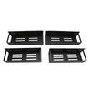 4Pcs Magnetic Spice Rack Movable Strong Magnet Sturdy Metal Simple Black Fridge Spice Shelf for Home Kitchen Storage