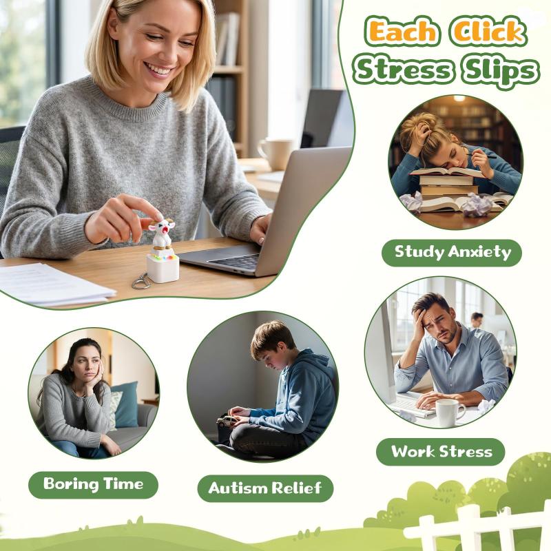 Quiekendes Ziegen-Tastatur-Sensorisches Anti-Stress-Spielzeug Wiederaufladbares Klickendes Fidget-Spielzeug für Erwachsene Studien-Ablenkungs-Linderung