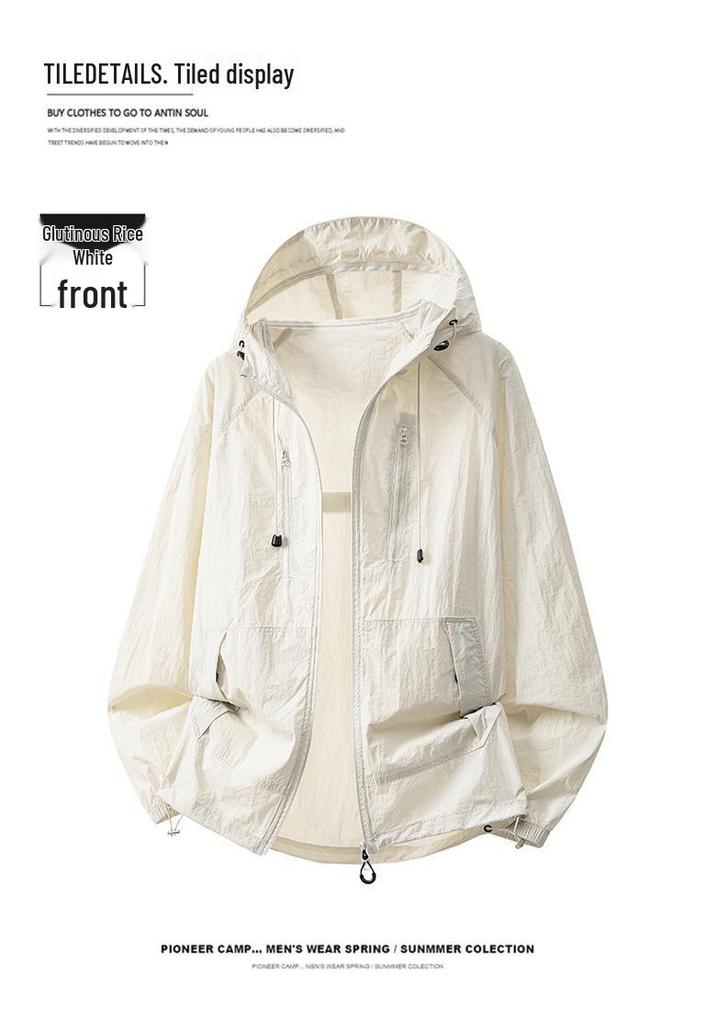 Unisex UPF50+ Ice Silk Sun Protection Hooded Jacket - Lightweight, Breathable, Summer Outerwear